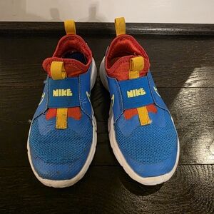 Nike Kids Sneakers in Blue and Red with Yellow Accents Kids Size 11C